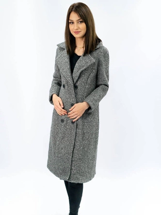 DWURZĘDOWY PŁASZCZ BARANEK CIEMNOSZARY (18760)