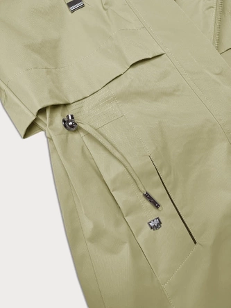 Prosty płaszcz z odpinanym kapturem Glakate beż (LU98028#)