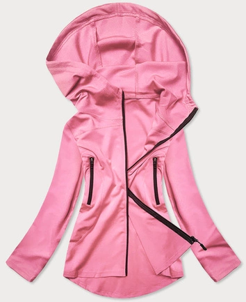 Bluza z asymetrycznym dołem jasny róż (hd153-25)