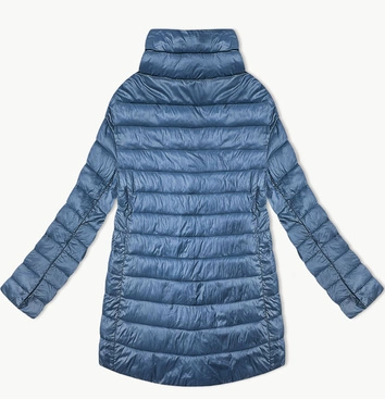 Pikowana kurtka damska ze stójką Minority niebieska (P3-6908-30S)