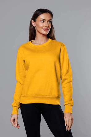Bluza dresowa damska ze ściągaczami żółta (w01-68)