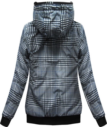 DWUSTRONNA BLUZA Z KAPTUREM GRANATOWO-CZARNA (659A)