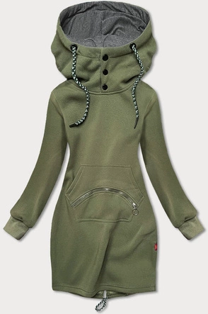 Krótka tunika dresowa  khaki (amg856a)