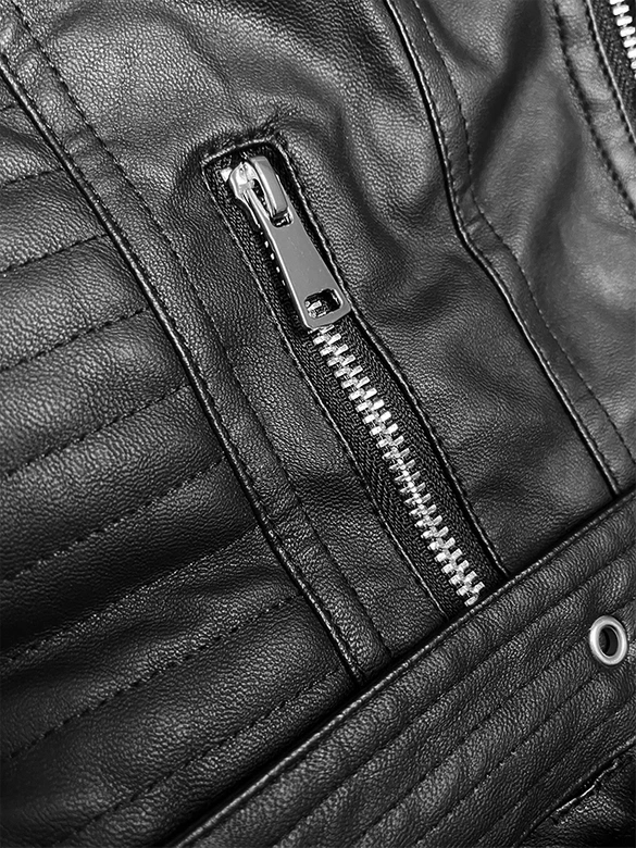 Damska ramoneska z kapturem J Style czarna (11Z8077)