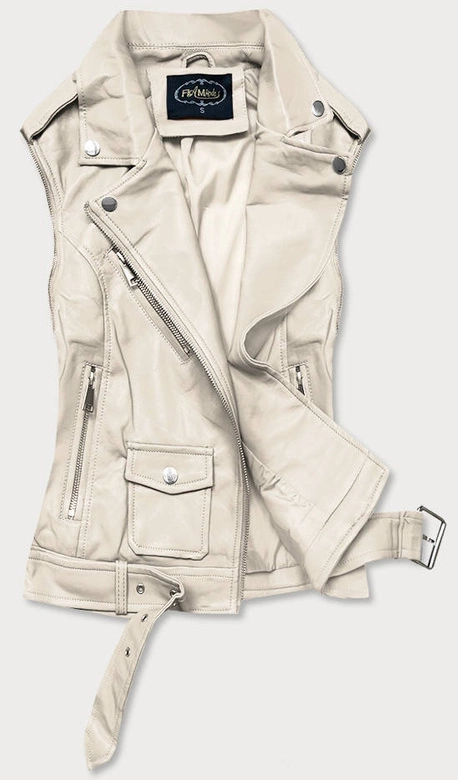 RAMONESKA - KAMIZELKA EKOSKÓRA ECRU (FL202050)