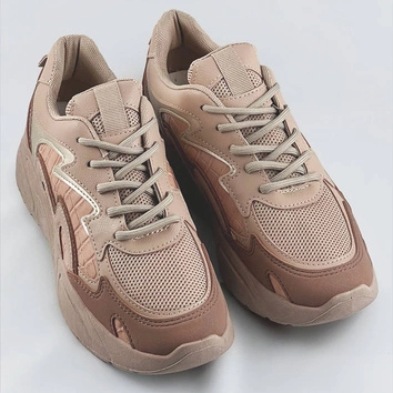 Damskie buty sportowe na platformie brązowe (c1090)