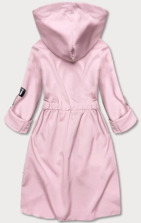 Cienka asymetryczna narzutka damska brudny róż (B8117-81)