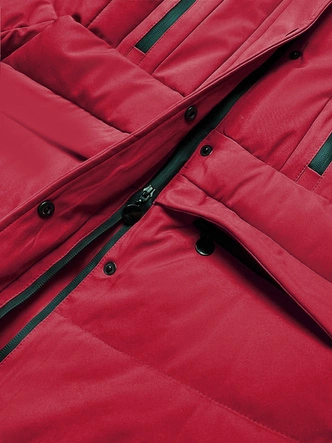 CIEPŁA ZIMOWA KURTKA DAMSKA BORDOWA (H997-25)