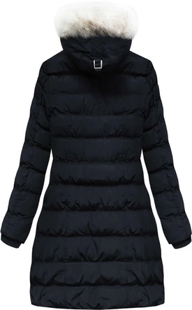 PIKOWANA KURTKA Z KAPTUREM GRANATOWA (A913)