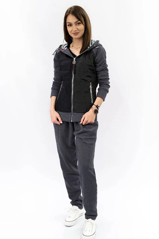 KOMPLET DRESOWY DAMSKI CZARNO-GRAFITOWY (AMG683A)