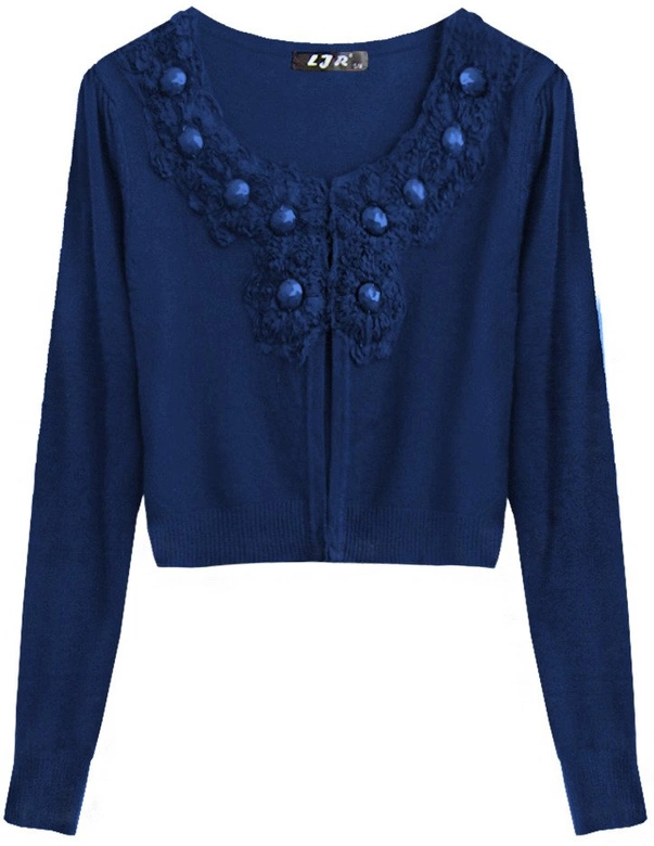 KRÓTKI SWETEREK ZE ZDOBIENIAMI CHABROWY (1523)