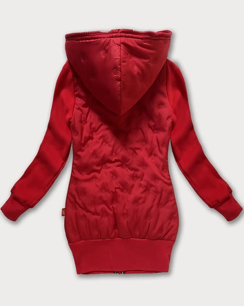 Damska bluzo-kurtka z kapturem LHD czerwona (AMG-162A)