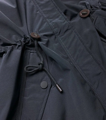 KURTKA - PARKA DAMSKA GRANATOWA (6365BIG)