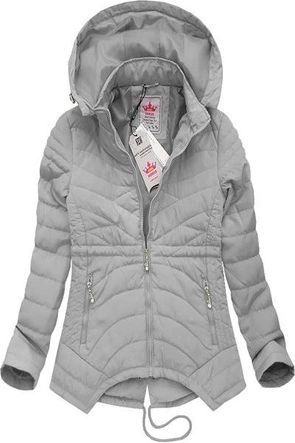 KURTKA Z ASYMETRYCZNYM DOŁEM SZARA (201619)