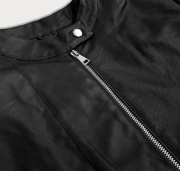 RAMONESKA Z EKOSKÓRY ZE STÓJKĄ CZARNA (TD1026-1)