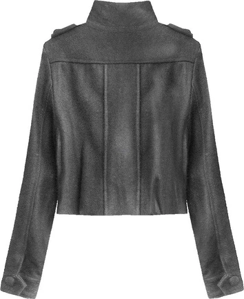 KRÓTKA KURTKA ZE STÓJKĄ CIEMNOSZARA (X1096X)