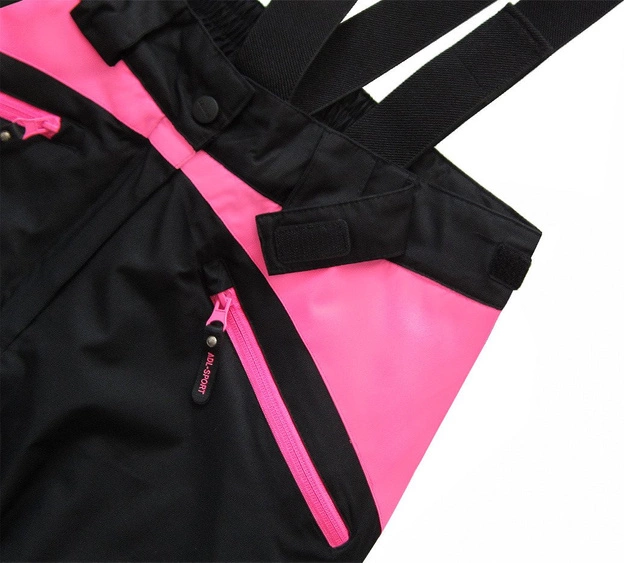 SPODNIE NARCIARSKIE CZARNO-RÓŻOWE (QS189)
