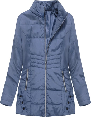 DŁUŻSZA PIKOWANA KURTKA NIEBIESKA (B2626)