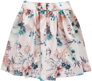 WZORZYSTA SPÓDNICA Z ZAMKIEM PUDROWY RÓŻ (89ART)