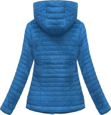 Kurtka z asymetrycznym zamkiem niebieska (dl015)