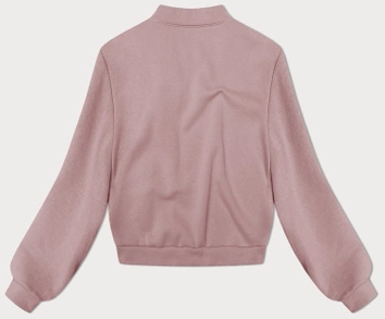 Dzianinowa bluza z różami różowa (16023)