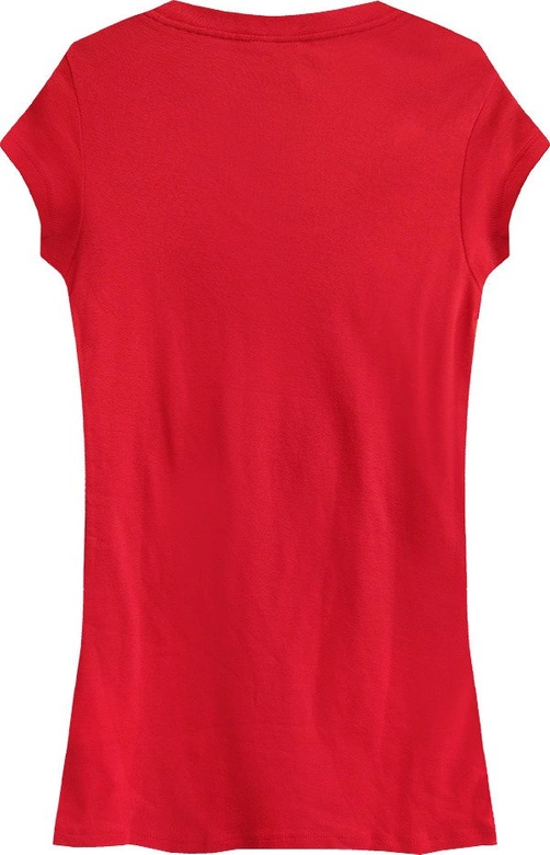 BAWEŁNIANA BLUZKA Z DŻETAMI CZERWONA (441/1ART)