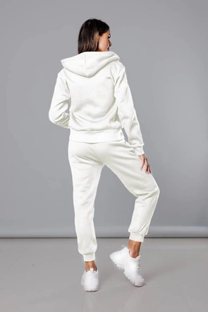 Polarowy komplet dresowy damski ecru (YP-1024)