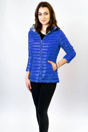 DAMSKA KURTKA DWUSTRONNA NIEBIESKA (7174)