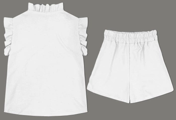 Zwiewny komplet letni biały (762ART)