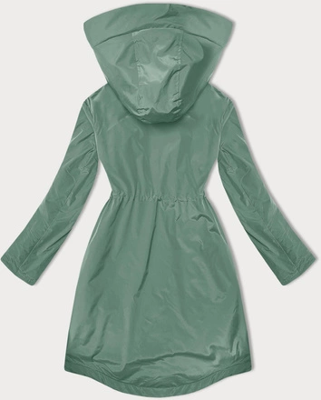Lekko ocieplana kurtka damska z kapturem LHD jasny zielony (LHD-24589)