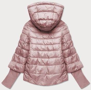 KURTKA DAMSKA Z DZIANINOWYMI ŚCIĄGACZAMI PUDROWY RÓŻ (1863)