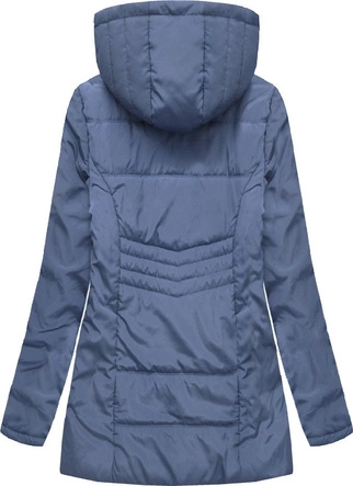 DŁUŻSZA PIKOWANA KURTKA NIEBIESKA (B2626)