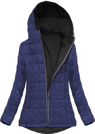 Dwustronna kurtka przejściowa czarno-granatowa (7699)