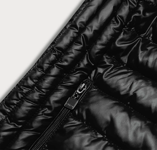 Damska kamizelka ze stójką czarna (b2723-1)