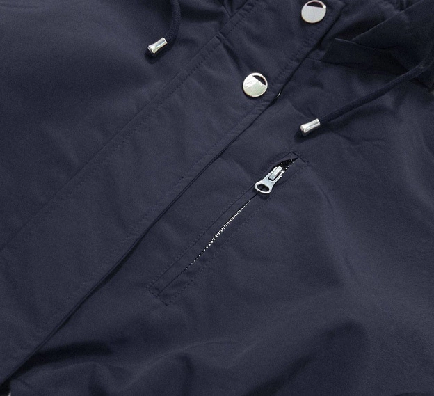 DWUSTRONNA PARKA DAMSKA Z KAPTUREM GRANAT-MORO (XW665X)