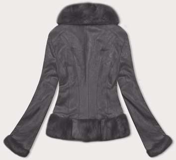 Krótka kurtka damska wiązana Ann Gissy grafitowa (K0327)