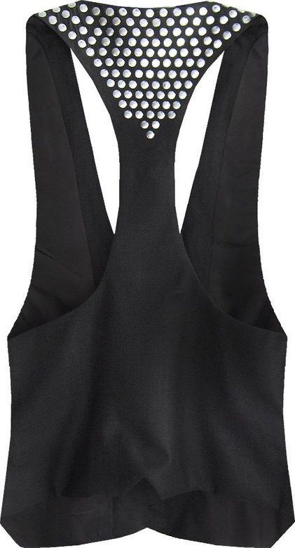 KRÓTKA ELEGANCKA KAMIZELKA CZARNA (X1228X)