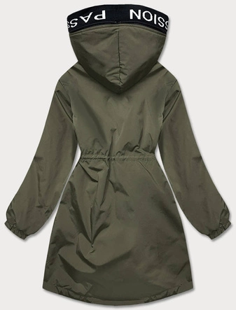 ASYMETRYCZNA DAMSKA PARKA KHAKI (BR8002-11)