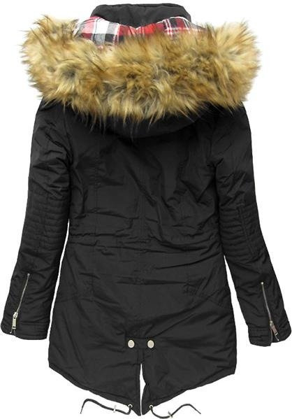 CZARNA PARKA ZIMOWA (7180W)
