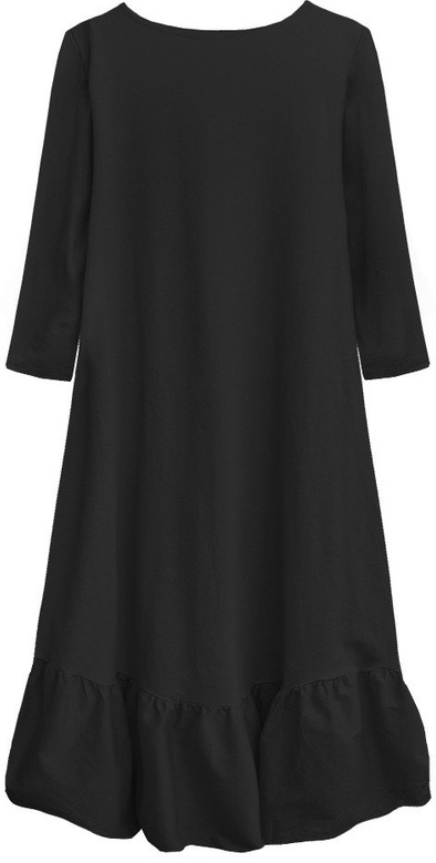BAWEŁNIANA SUKIENKA OVERSIZE CZARNA (403ART)