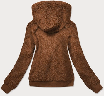 DWUSTRONNA KURTKA DAMSKA BARANEK BRĄZOWA (H-989-79)