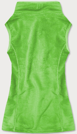 Pluszowa kamizelka damska zielona neonowa (HH003-44)