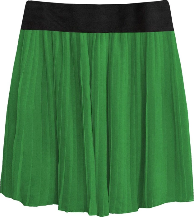 PLISOWANA SPÓDNICA MINI ZIELONA (9228/2)