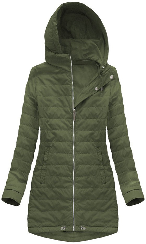 DWUSTRONNA PARKA Z KAPTUREM KHAKI (W0232BIG)