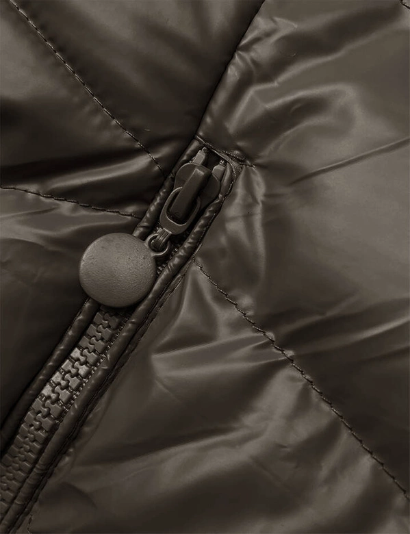 Zimowa kurtka damska brązowa (5M3139-501)