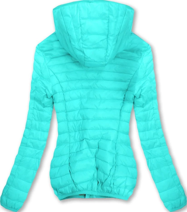 PIKOWANA KURTKA Z KAPTUREM TURKUSOWA 1 (XB7113X)
