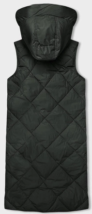 Długa kamizelka damska oversize army (5M3165-136)