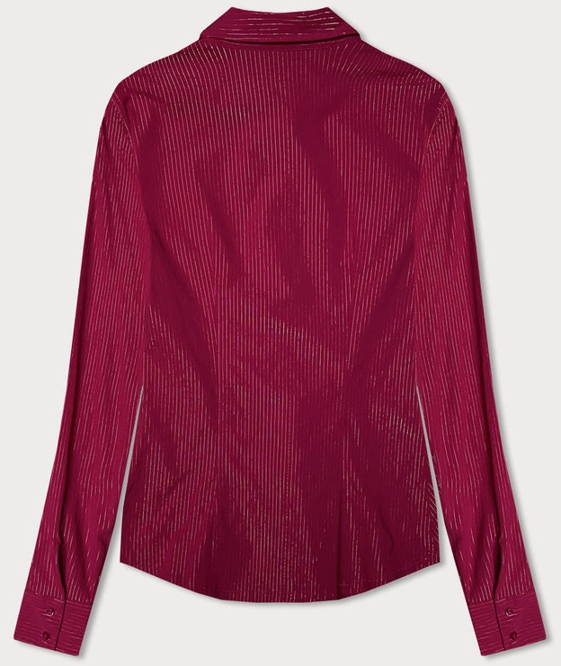 Koszula damska w srebrne paseczki bordowa (AWT0111)