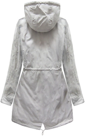 DWUSTRONNA PARKA Z KAPTUREM SZARA (W0233BIG)