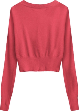 KRÓTKI ZDOBIONY SWETEREK MALINOWY (429ART)